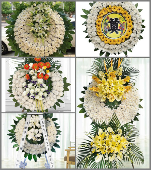 河南南阳新野县王庄镇王庄村花圈速递